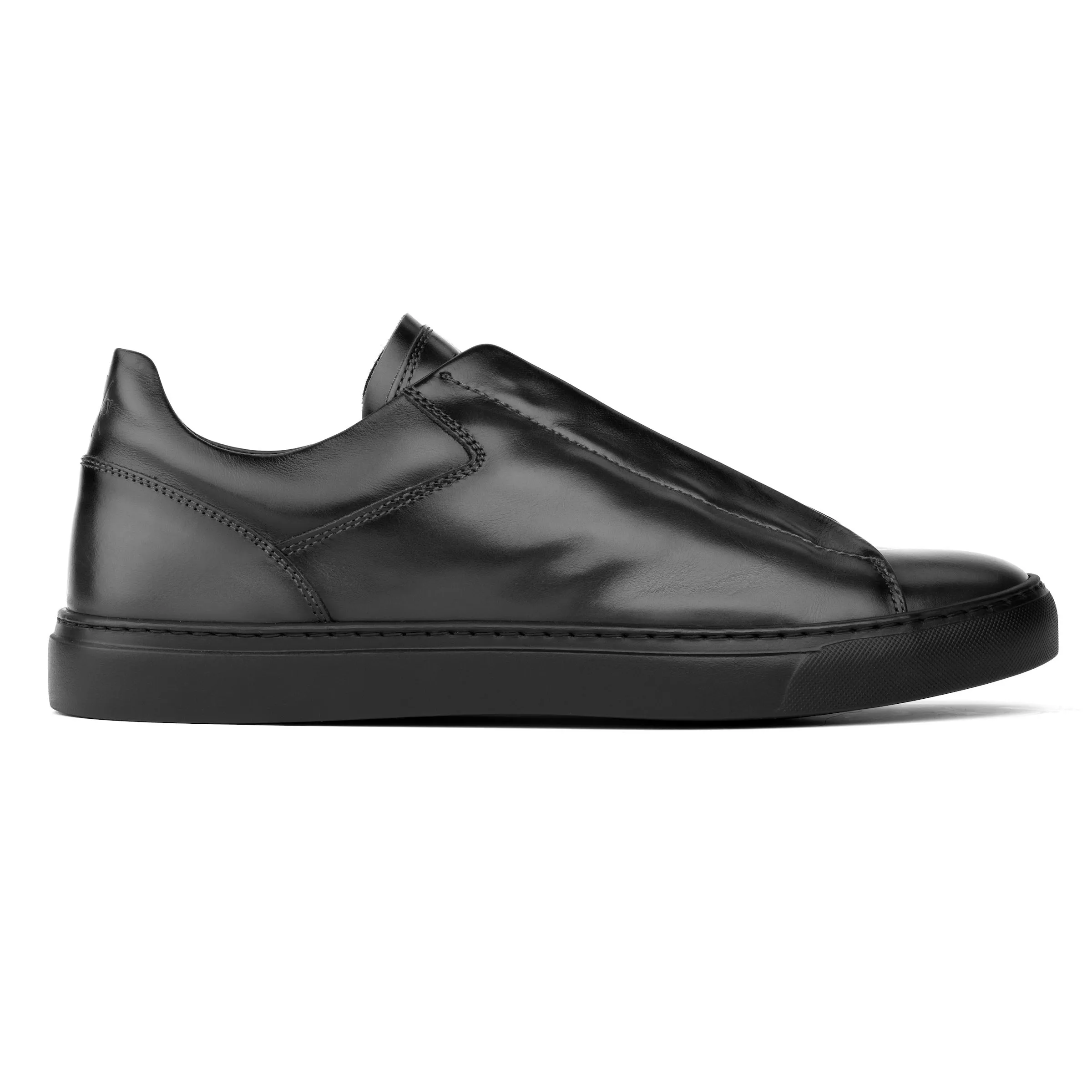 Ainsworth Dark Grey/Black Sole Elastic Slip on Sneaker