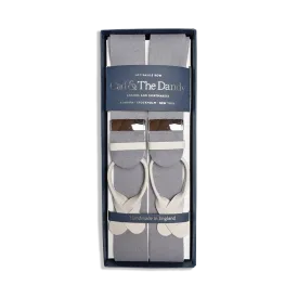 Albert Thurston Boxcloth Braces in Light Grey