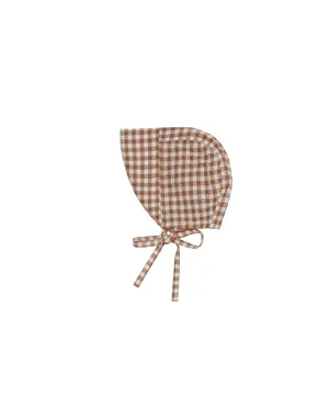 Brimmed Bonnet | Camel Gingham