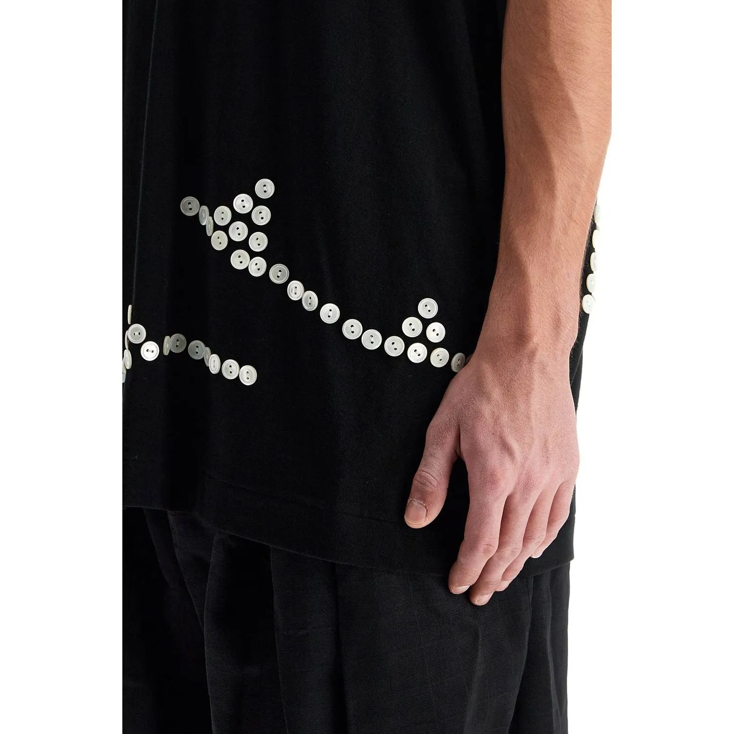 Comme Des Garcons Homme Plus embroidered button-up t