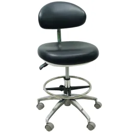 Ergonomic Medical or Dental Operator Chair with Concave Backrest and Footrest