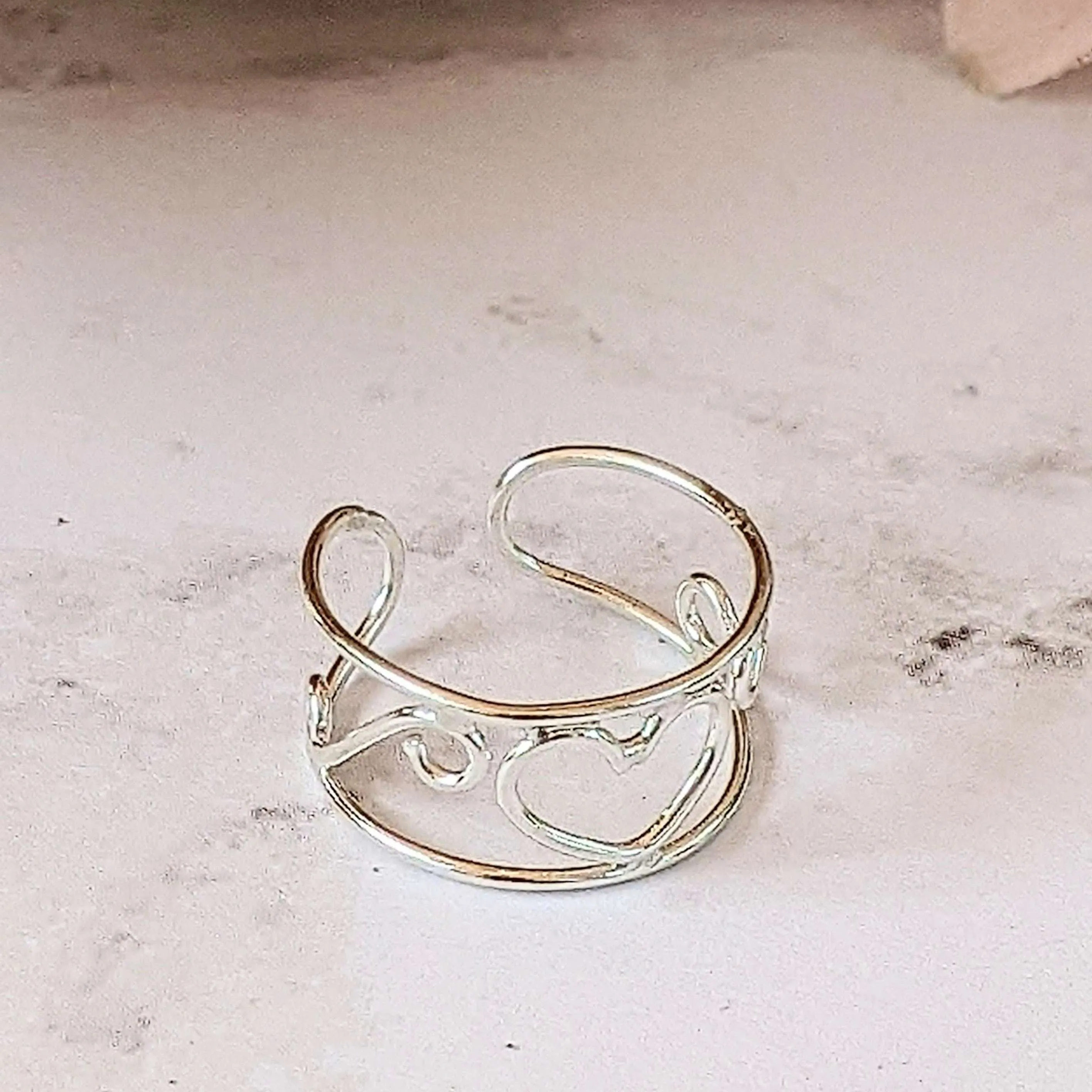 Filigree Heart Toe Ring