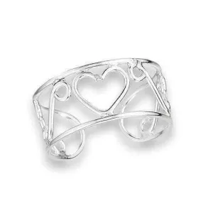 Filigree Heart Toe Ring