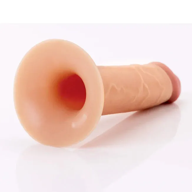 Hollow Silicone Strap-On 6 in. Light/Tan