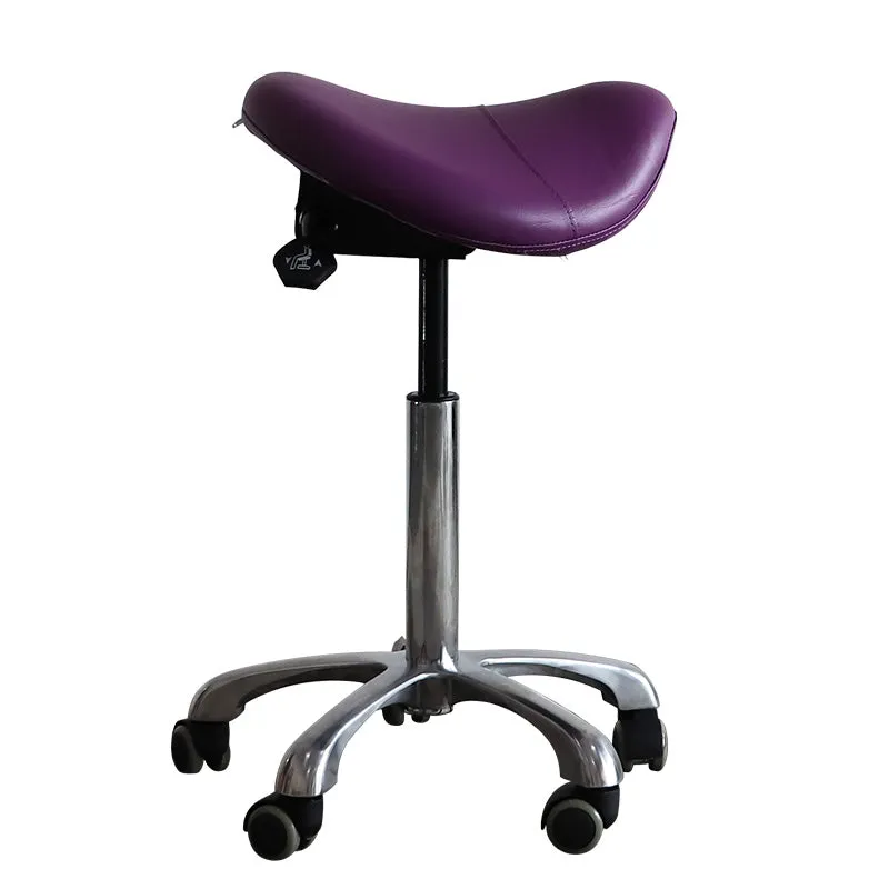 Hydraulic Saddle Shape Rolling Stool with Tilt-able Seat