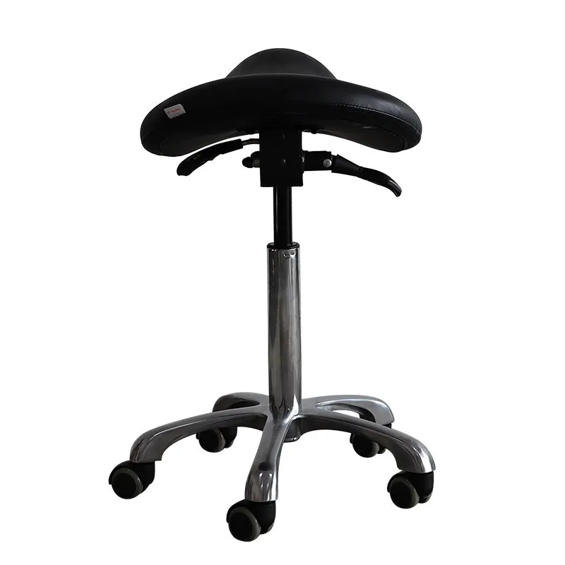 Hydraulic Saddle Shape Rolling Stool with Tilt-able Seat