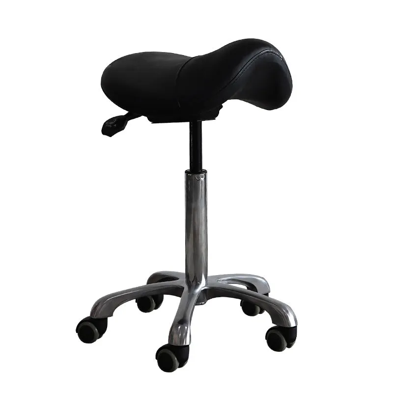 Hydraulic Saddle Shape Rolling Stool with Tilt-able Seat