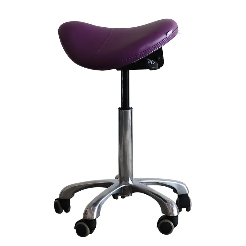 Hydraulic Saddle Shape Rolling Stool with Tilt-able Seat