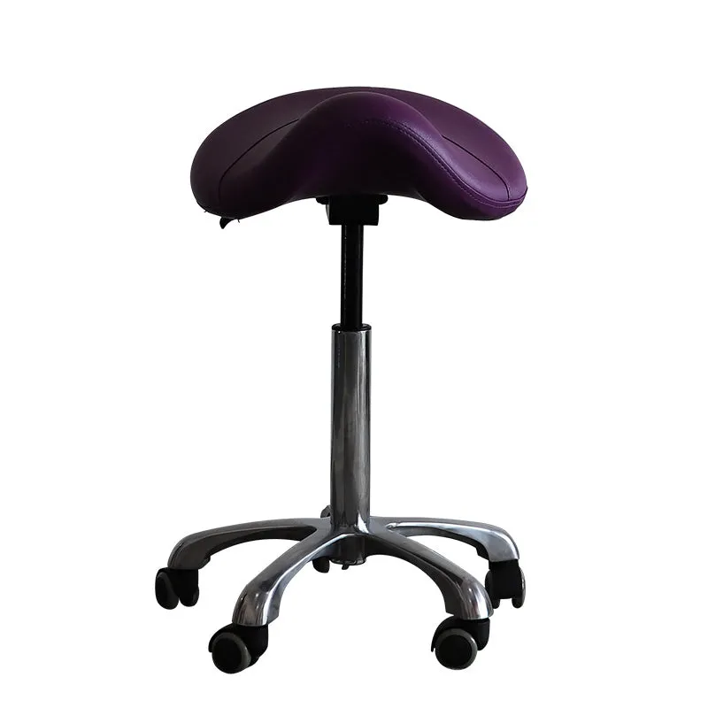 Hydraulic Saddle Shape Rolling Stool with Tilt-able Seat