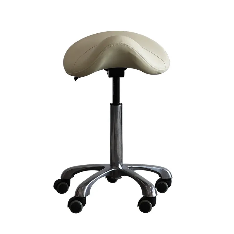 Hydraulic Saddle Shape Rolling Stool with Tilt-able Seat