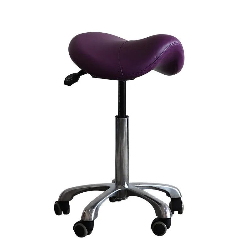 Hydraulic Saddle Shape Rolling Stool with Tilt-able Seat