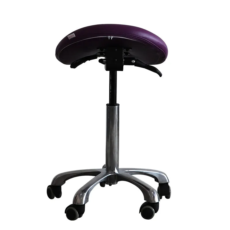 Hydraulic Saddle Shape Rolling Stool with Tilt-able Seat