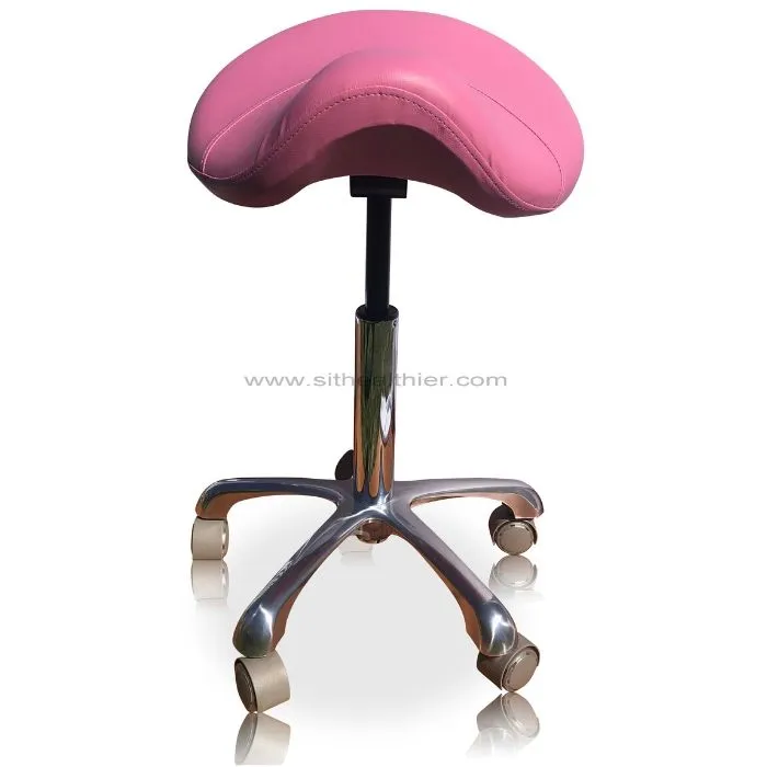 Hydraulic Saddle Shape Rolling Stool with Tilt-able Seat