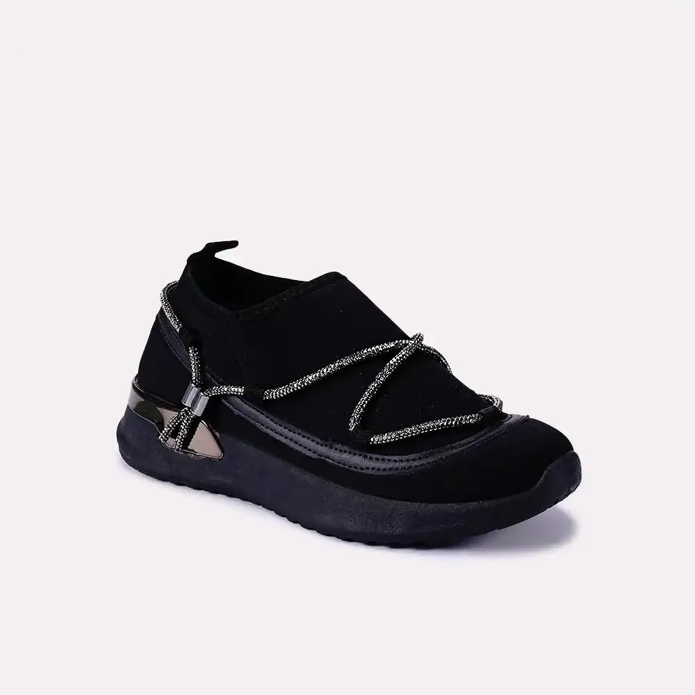 Jade Black Slip On Sneakers 0440653