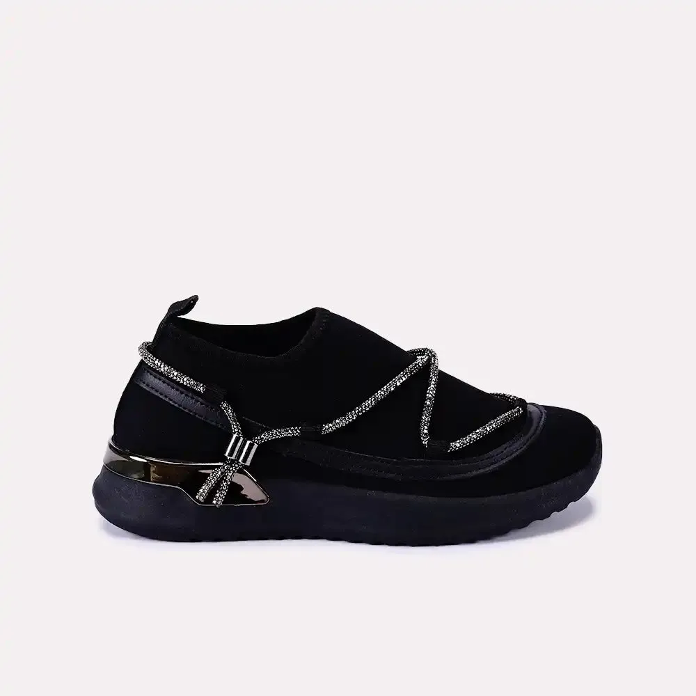 Jade Black Slip On Sneakers 0440653