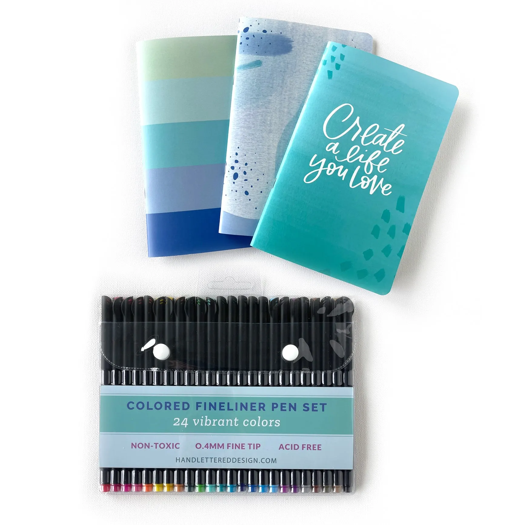 Notebooks & Fineliner Pens Bundle