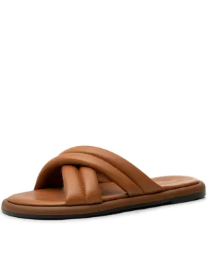 Shoe The Bear Lotta Cross Tan Leather Mule