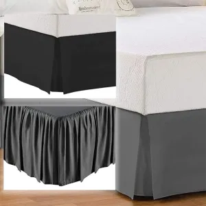 Solid Color Bed Skirt - Assorted Styles